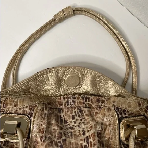 B. Makowsky Brown Croc-Embossed Shoulder Bag - Picture 10 of 12